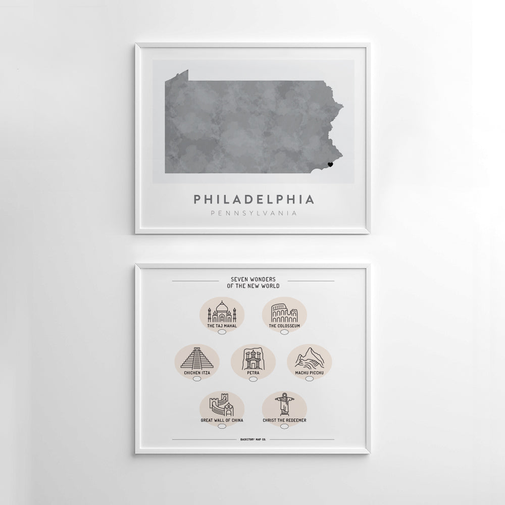 philly map poster