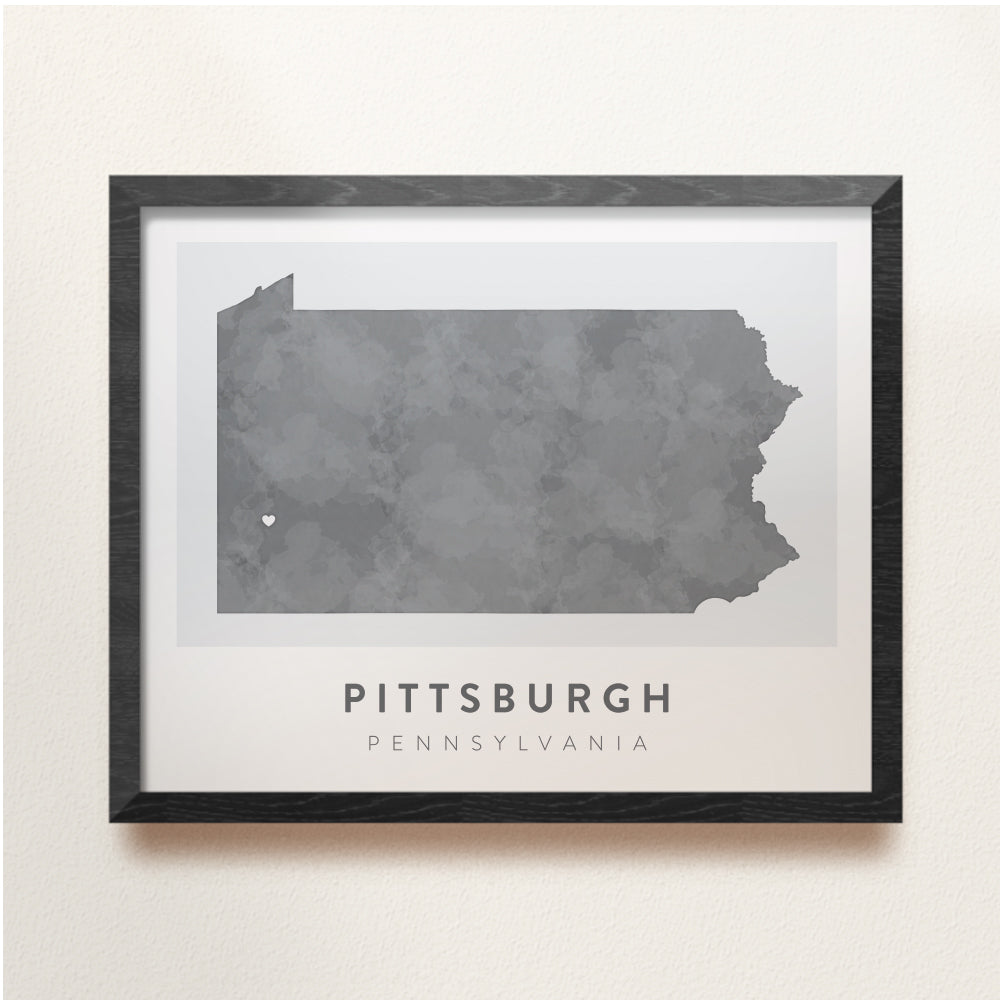pittsburgh map poster