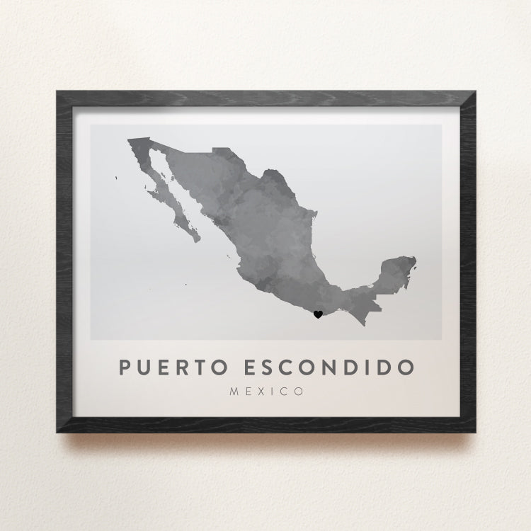 Puerto Escondido, Mexico Map | Backstory Map Co.