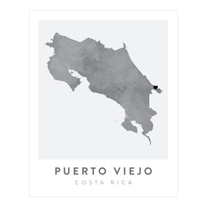 Puerto Viejo, Costa Rica Map | Backstory Map Co.