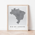 Load image into Gallery viewer, Rio de Janeiro, Brazil Map | Backstory Map Co.
