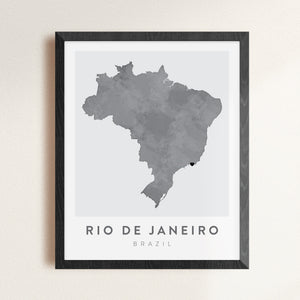 Rio de Janeiro, Brazil Map | Backstory Map Co.