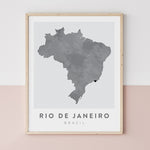 Load image into Gallery viewer, Rio de Janeiro, Brazil Map | Backstory Map Co.
