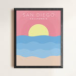 Load image into Gallery viewer, San Diego California Minimalist Poster | Backstory Map Co.
