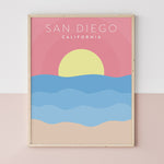 Load image into Gallery viewer, San Diego California Minimalist Poster | Backstory Map Co.
