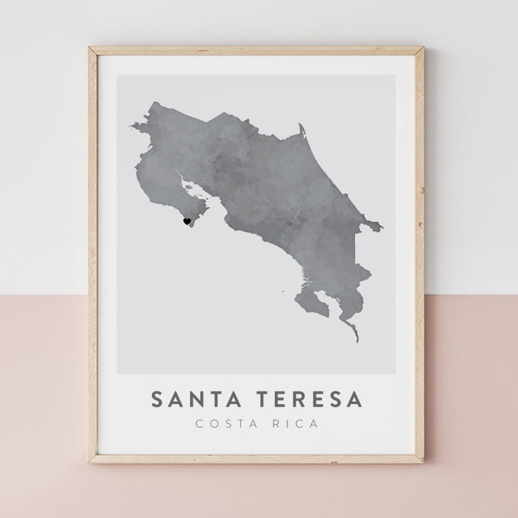 Santa Teresa, Costa Rica Map | Backstory Map Co.