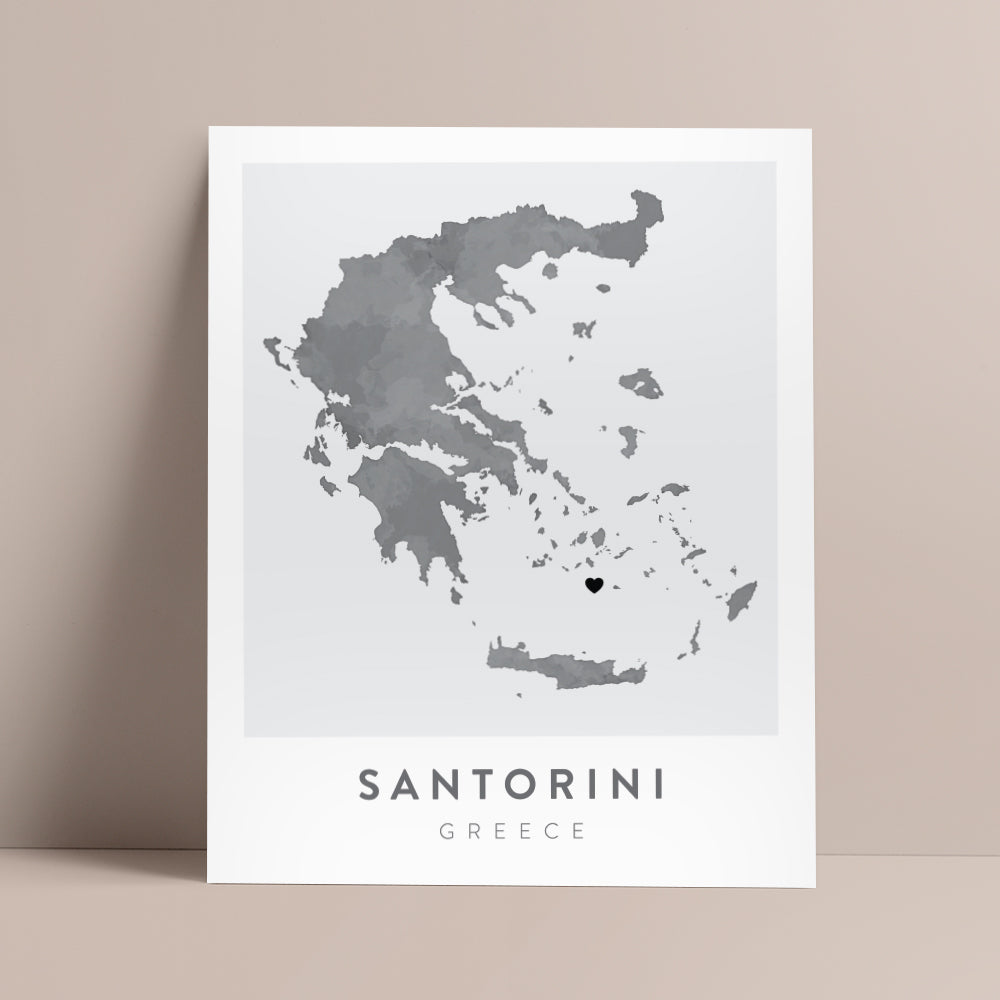 map of santorini greece
