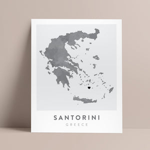 map of santorini greece