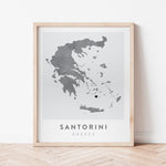 Load image into Gallery viewer, Santorini, Greece Map | Backstory Map Co.

