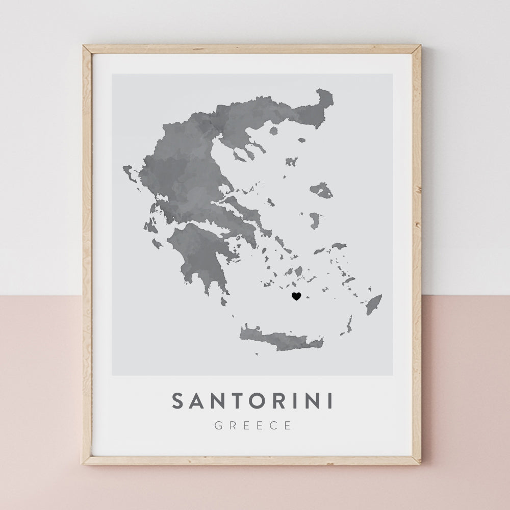 santorini greece map