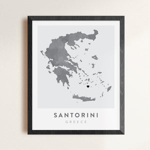 Santorini, Greece Map | Backstory Map Co.