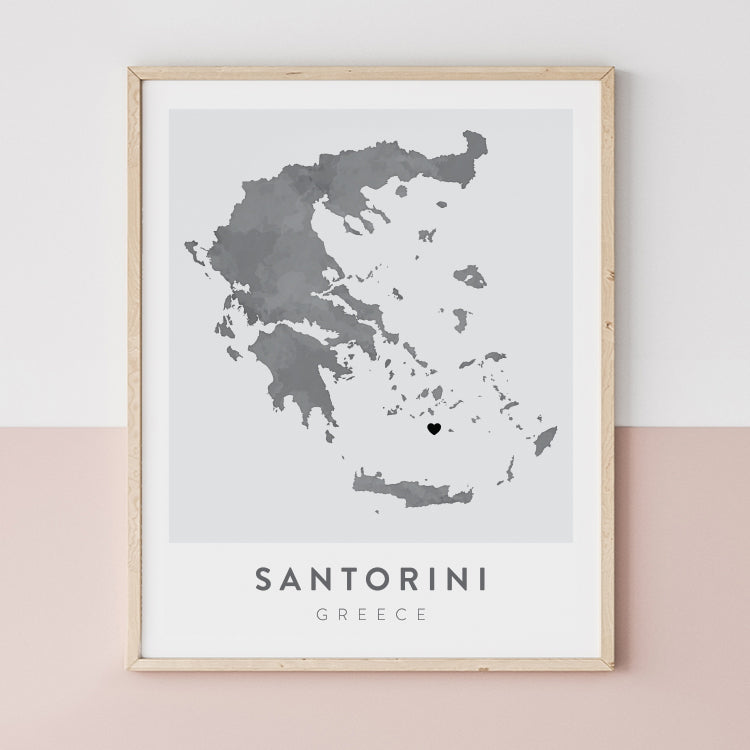 Santorini, Greece Map | Backstory Map Co.