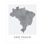 Load image into Gallery viewer, São Paulo, Brazil Map | Backstory Map Co.
