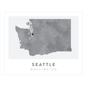 Seattle, Washington Map | Backstory Map Co.