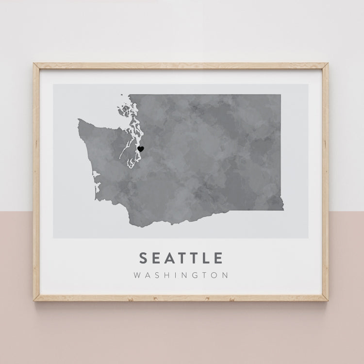 Seattle, Washington Map | Backstory Map Co.