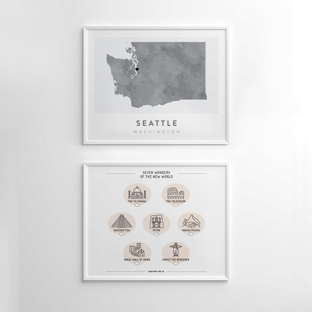 seattle map poster