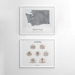seattle map poster