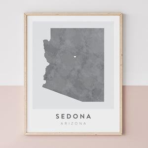 sedona map poster