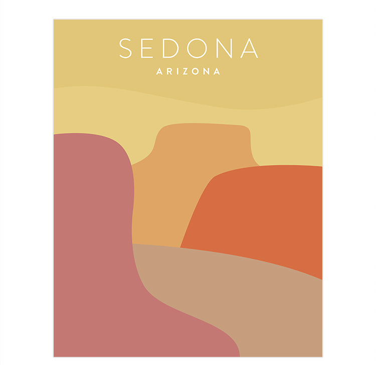 Sedona Arizona Minimalist Poster | Backstory Map Co.