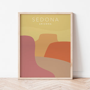 Sedona Arizona Minimalist Poster | Backstory Map Co.