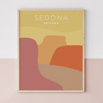Load image into Gallery viewer, Sedona Arizona Minimalist Poster | Backstory Map Co.
