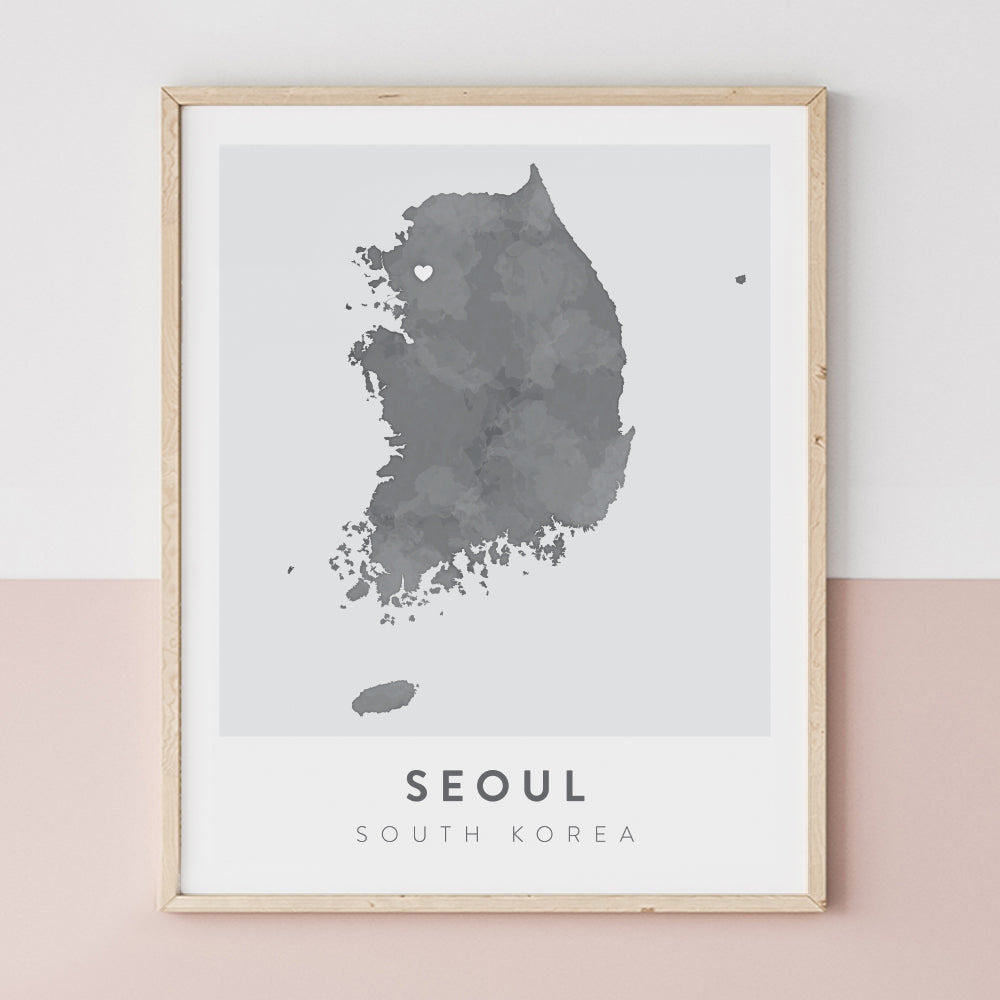 seoul map poster