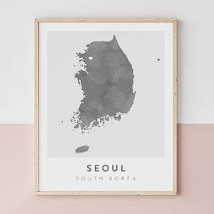 seoul map poster