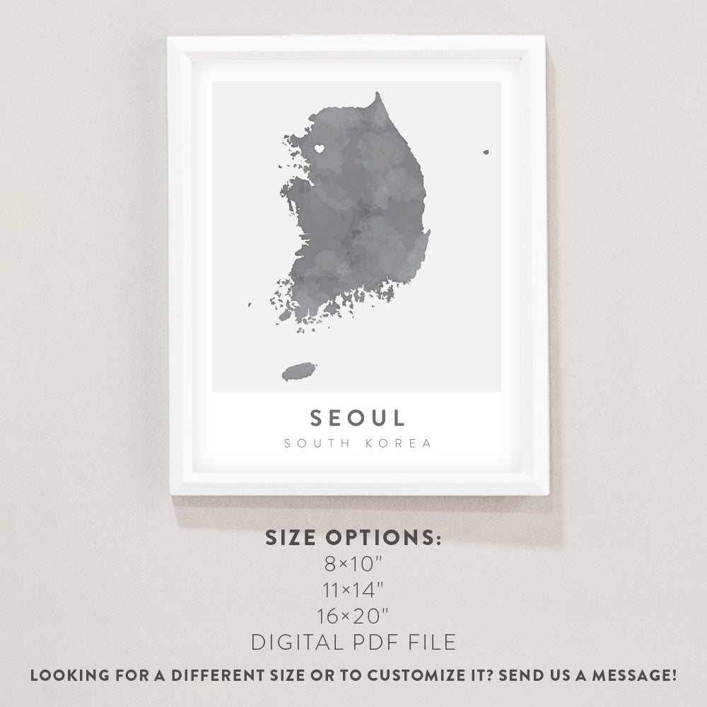 seoul south korea art print