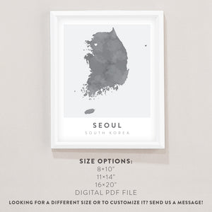 seoul south korea art print