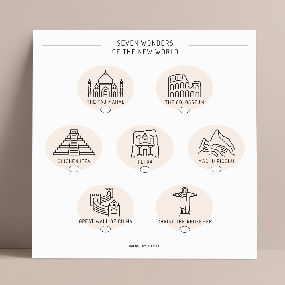 seven wonders of the world poster