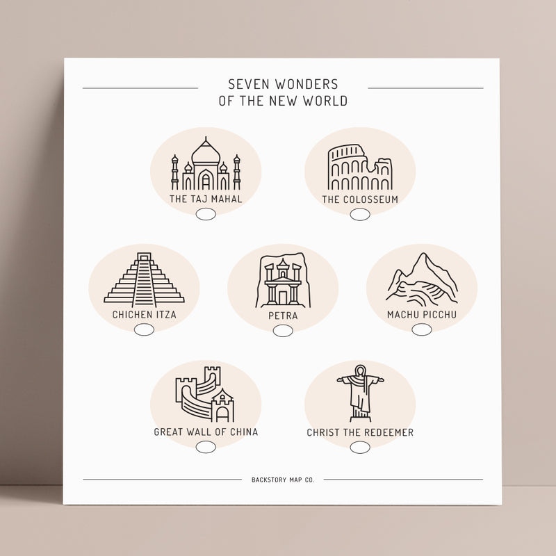 seven wonders of the world poster