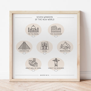 7 wonders of the world poster