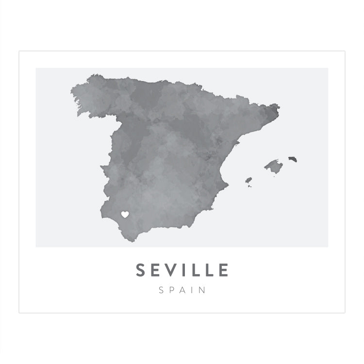 Seville, Spain Map | Backstory Map Co.
