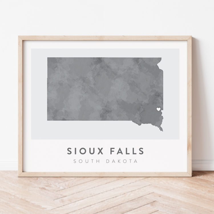 Sioux Falls, South Dakota Map | Backstory Map Co.