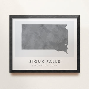 Sioux Falls, South Dakota Map | Backstory Map Co.