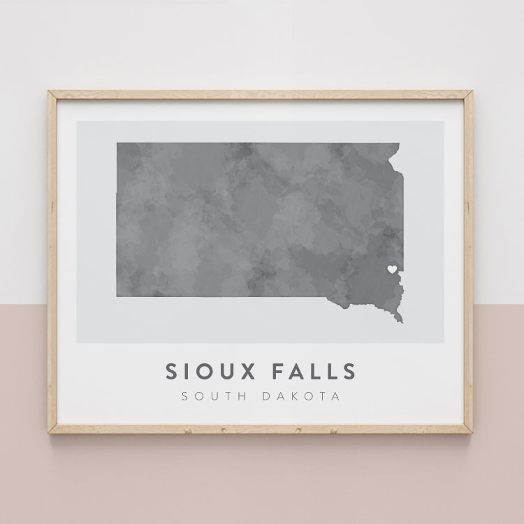 Sioux Falls, South Dakota Map | Backstory Map Co.