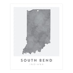 Load image into Gallery viewer, South Bend, Indiana Map | Backstory Map Co.
