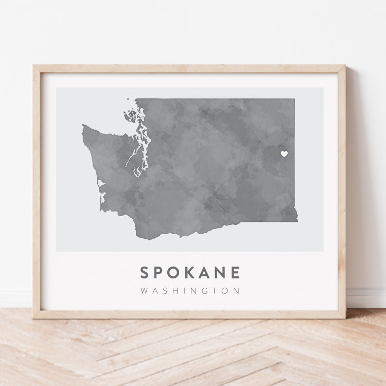 Spokane, Washington Map | Backstory Map Co.