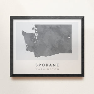 Spokane, Washington Map | Backstory Map Co.