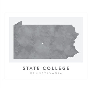 State College, Pennsylvania Map | Backstory Map Co.