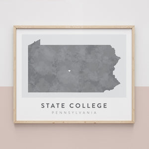 State College, Pennsylvania Map | Backstory Map Co.