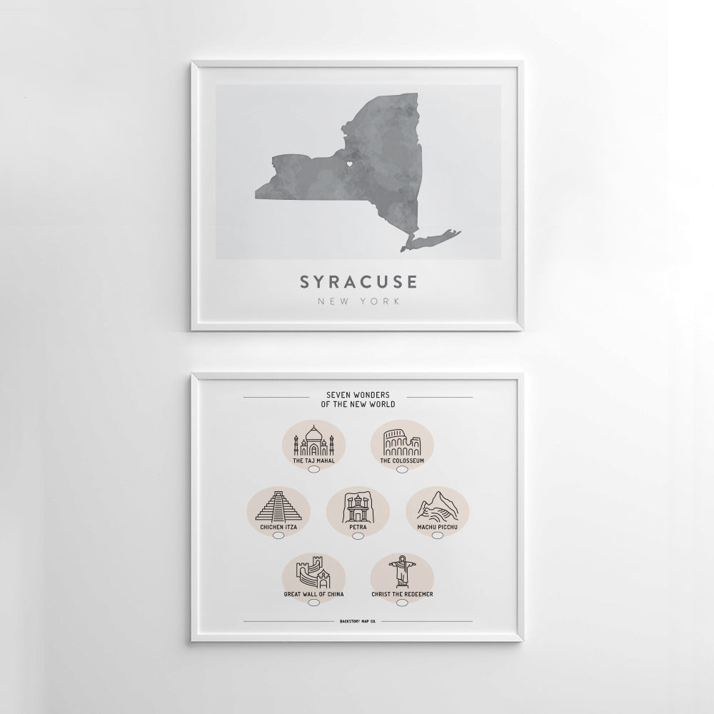 syracuse map poster