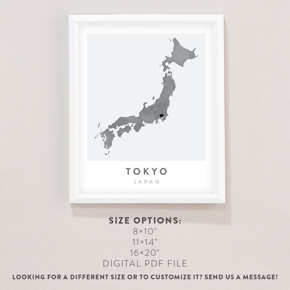 tokyo map poster