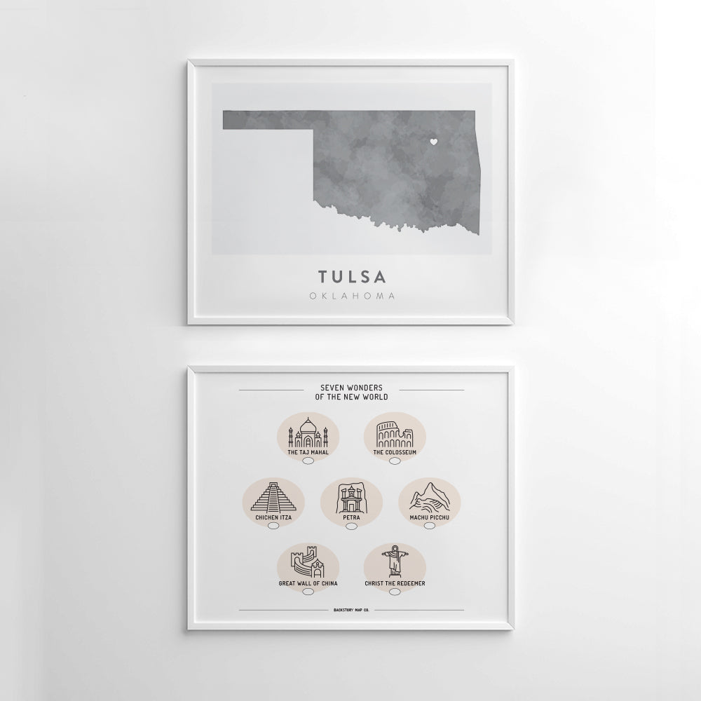 tulsa map poster