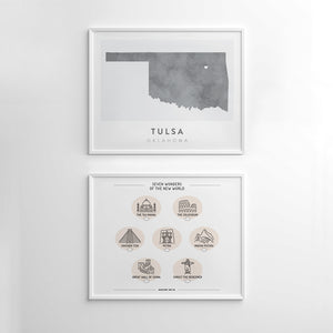 tulsa map poster