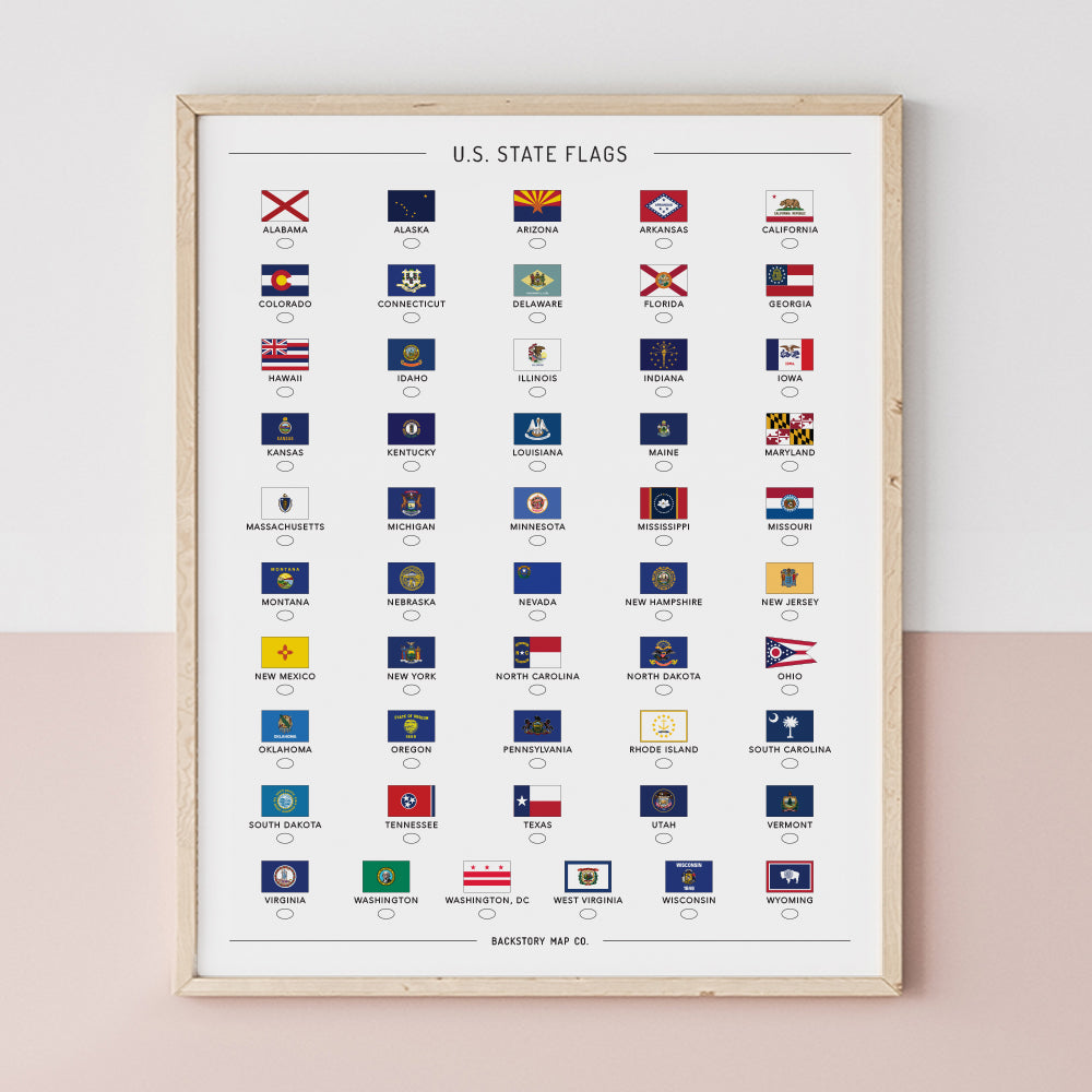 us state flag wall art