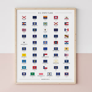 us state flag wall art