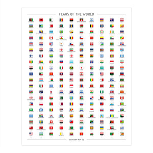 World Flags Bucket List Poster | Backstory Map Co.