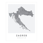 Load image into Gallery viewer, Zagreb, Croatia Map | Backstory Map Co.
