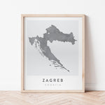 Load image into Gallery viewer, Zagreb, Croatia Map | Backstory Map Co.
